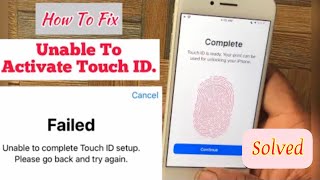 How To Fix Touch ID Not Working IphoneComplete Touch ID FailedFingerprint not working [upl. by Ilyssa961]