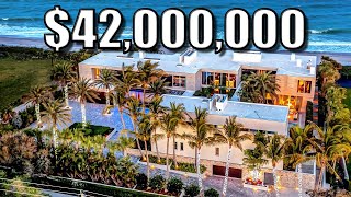 AMAZING 42000000 Florida Oceanfront Mega MANSION [upl. by Kanter358]