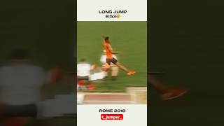 853m Long Jump in Rome 2018 [upl. by Dougie]