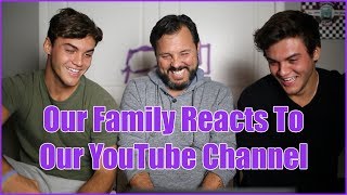 OUR FAMILY REACTS TO OUR VIDEOS [upl. by Uta821]