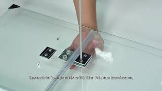 How to Install A Bifold Shower Door BFH Series [upl. by Grindlay]