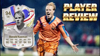 ¡LO MEJOR DEL NEW RELEASE REVIEW RONALD KOEMAN 94 GREATS OF THE GAME ICON EAFC 24 [upl. by Durkin426]