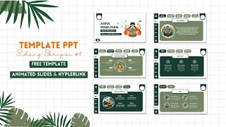 Template PPT Sidang Skripsi 4  Free Template  Animated Slides  Hyperlink [upl. by Adur]