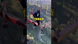 Bungee Jumping With Rope In Beautiful PlaceAsmr Bungee Jumping shorts [upl. by Cormac810]