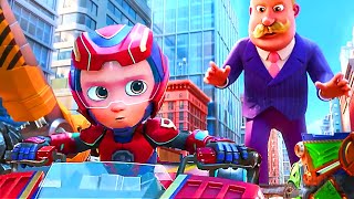 The Paw Patrol get chased by a giant Humdinger  PAW Patrol The Mighty Movie  CLIP 💛 [upl. by Eibot]