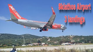 Low landing at Skiathos Airport [upl. by Adlay]