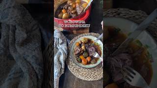 WOŁOWINA PO BURGUNDZKU wołowinapoburgundzku boeufbourguignon obiad food shortsviral short [upl. by Aoh]