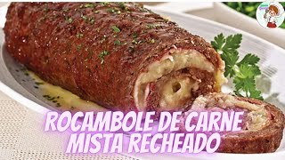 🛑 Rocambole de Carne Mista Fit Recheado 🛑 [upl. by Boru]