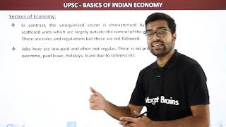 Organised and Unorganised Sector  Public and Private Sectors  UPSC [upl. by Alyak]