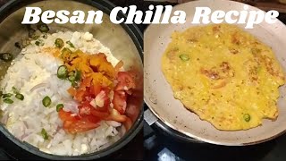 Besan Ka Chilla recipe  besan chilla recipe  besan ka cheela  veg omelette recipe [upl. by Aleyam420]