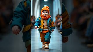 Tiny Trendsetter Toddler Steals Shanghais EcoChic Runway baby cute cutebaby ai [upl. by Adnohr]