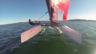 Nacra 17 Sailing  Lake Macquarie Training Camp [upl. by Akoyn]