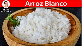 ARROZ BLANCO ARROZ AL VAPOR  Vicky Receta Facil [upl. by Marchese]