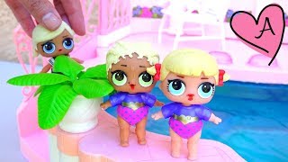 Bebes LOL van a la piscina  Bolas Serie 2  Muñecas y juguetes con Andre para niñas y niños [upl. by Annoled388]