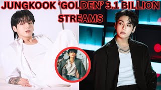 Jungkooks quotGoldenquot Sets Record 😍🔥 Fastest Kpop Solo Album to Surpass 31 Billion Spotify Streams 💜 [upl. by Ardua]