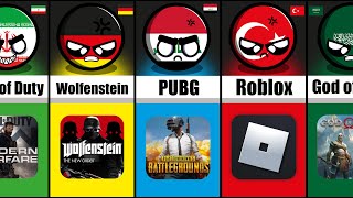 Banned Games From Different Countries countryballs [upl. by Etnovaj]