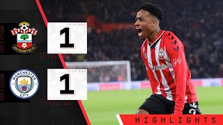 90SECOND HIGHLIGHTS Southampton 11 Manchester City  Premier League [upl. by Annadroj491]