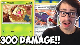 WEEDLE Can Do 300 Damage For 0 Energy SunfloraScroll Combo Meme Deck Evolving Skies PTCGO [upl. by Wallie135]