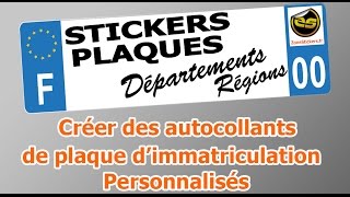 comment créer des autocollants de plaque personnalisés [upl. by Lednyc]