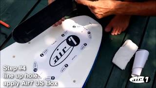 Air7 US Box for foam surfboards such as Wavestorm etc  just peel and stick on [upl. by Litt]