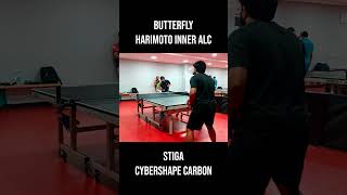 Butterfly Harimoto Innerforce ALC Vs Stiga Cybershape Carbon [upl. by Irehj46]