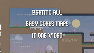 Teeworlds — Beating all Easy Gores Maps in one video  KoG  AwB  DDNet [upl. by Dulci]