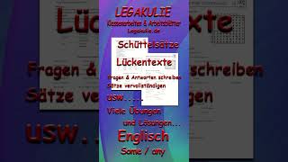 Englisch 6Klasse some  any Interaktive Arbeitsblätter PDF Legakulie shorts [upl. by Nare]