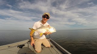 Fishing the Mosquito lagoon in a bass boat [upl. by Amlus]