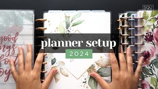 PLANNER SETUP 2024  1Planner System from 4 Planners using Discbound Classic Happy Planner Inserts [upl. by Rhyne54]