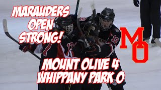 Mount Olive 4 Whippany Park 0  Ice Hockey Highlights [upl. by Frohne537]