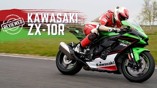 Kawasaki ZX10R Review 2021  First Track Ride [upl. by Bara653]