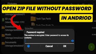 Open Zip File Without Password  Unlock Password Protected Zip File [upl. by Mascia]