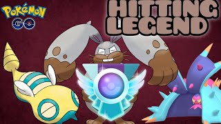 I climbed 300 ELO with Dunsparce Diggersby amp Toxapex to hit LEGEND Pokemon Go battle league [upl. by Aedrahs]