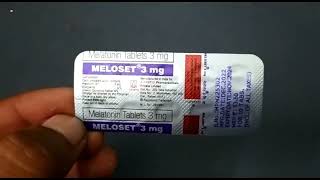 Meloset Tablet  Meloset 3mg Tablet  Melatonin Tablets 3mg  Meloset 3mg Tablet Uses Side effects [upl. by Asilad]