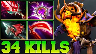 34 Kills Clinkz Dota 2 Safe Lane New Meta 737 Carry Pro Gameplay Skills Item Build Support [upl. by Areik]