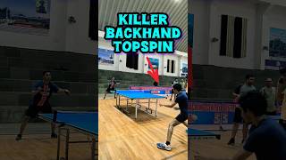 Killer Backhand Topspin in Table tennis 😮 BackHand Topspin Ping Pong 🏓 [upl. by Redmond559]