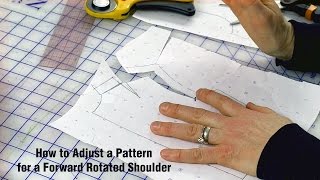 j stern designs  How to Adjust a Pattern if Your Shoulder Rotates Forward [upl. by Xyla]