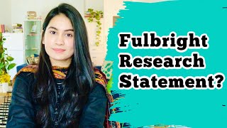 Fulbright Study Research Objectives Statement  Tips for writing Statement of Purpose  Examples [upl. by Jan175]