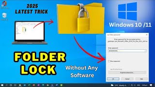 How to lock folder in Windows 111087  Folder pe Password Kaise lagay  Password Protected Folder [upl. by Louth]