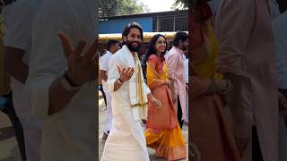 chayakkineni amp Sobhita visits temple ❤️  Telugu Traditions  NagaChaitanya  Shorts [upl. by Dazhehs]