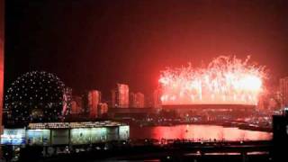 Vancouver 2010 Winter Olympics opening ceremony BC Place fireworks [upl. by Harak]