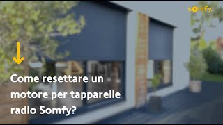 Come resettare un motore per tapparelle radio Somfy [upl. by Hamann]