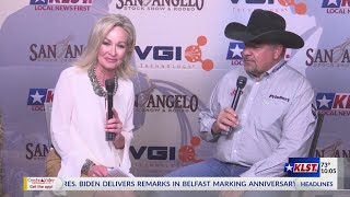 San Angelo Rodeo Announcer Boyd Polhamus joins Carolyn McEnrue [upl. by Zobkiw890]