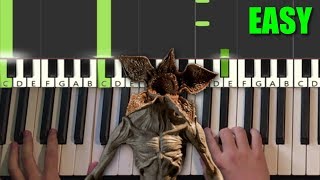 Stranger Things  Demogorgon Theme EASY Piano Tutorial Lesson [upl. by Nniroc]