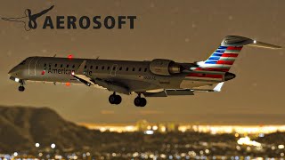 NEW AEROSOFT CRJ700  Las Vegas to Burbank  BEAUTIFUL GRAPHICS  MSFS [upl. by Bianka]