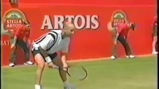 Roddick vs Agassi  Queens 2003 SF [upl. by Lzeil]