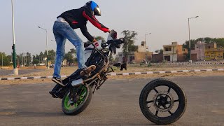 Ultimate Without Front Wheel Bike Stunts On Apache RTR 160 by MAAN STUNT RIDER withme [upl. by Babbie1]