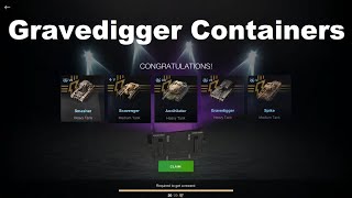 WoT Blitz Gravedigger Containers  Free Smasher Annihilator Spike Scavenger Gravedigger and Gold [upl. by Gwenette497]