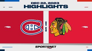 NHL Highlights  Canadiens vs Blackhawks  December 22 2023 [upl. by Valenba]