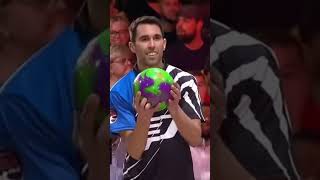 Aric Almirola takes out the 3 pin out of a 136 at the 2019 PBA CP3 Celebrity Invitational [upl. by Raycher108]